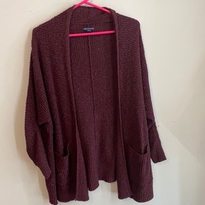 Long Maroon Cardigan